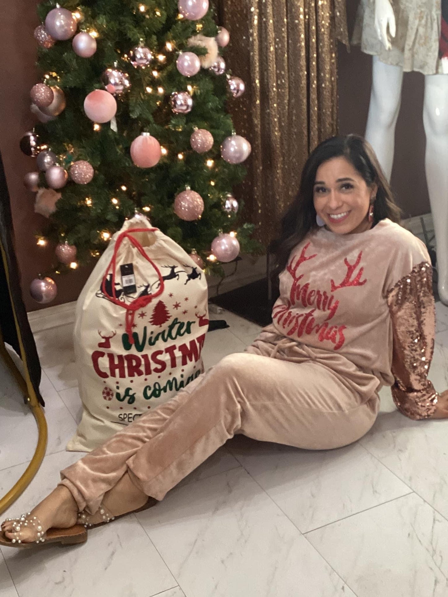 Merry Christmas Velvet Set