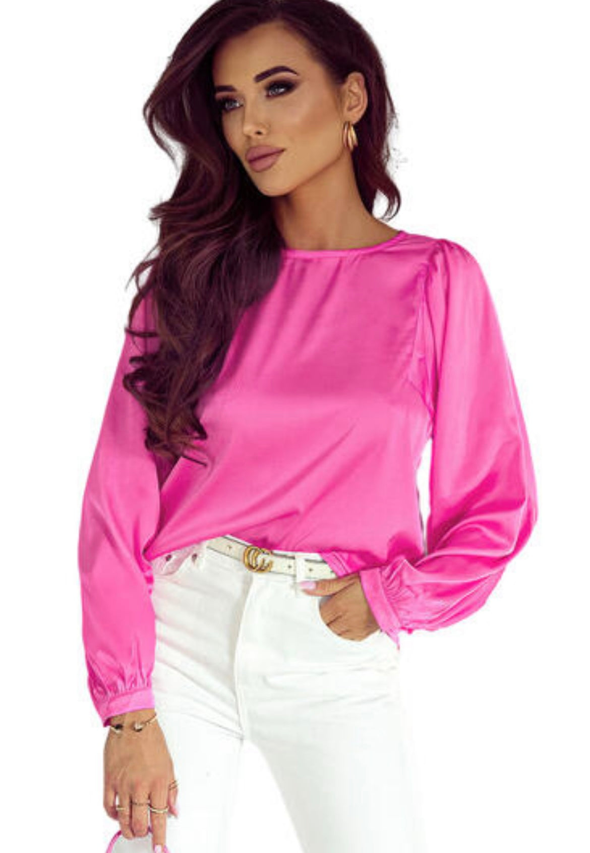 Pink Satin Bouse
