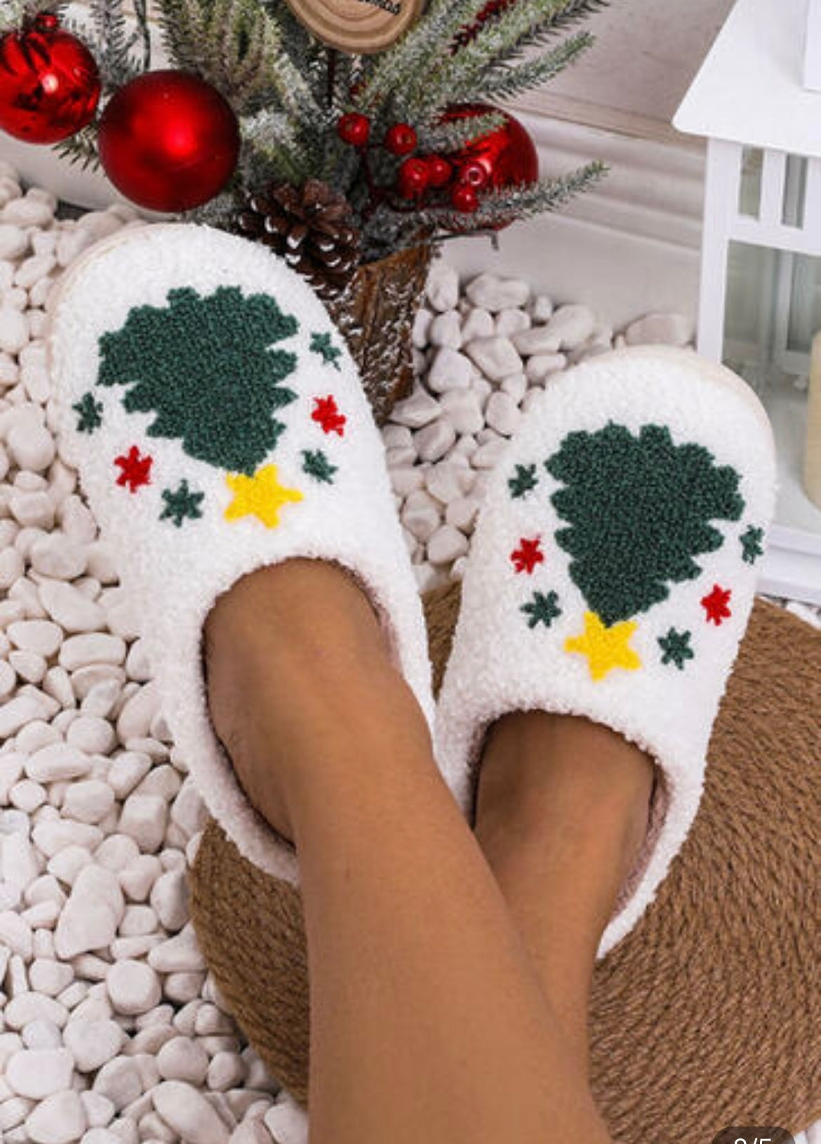 Christmas Tree Slippers