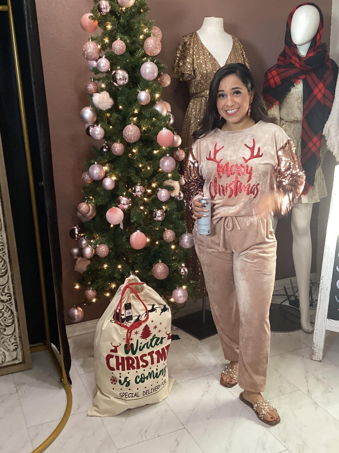 Merry Christmas Velvet Set