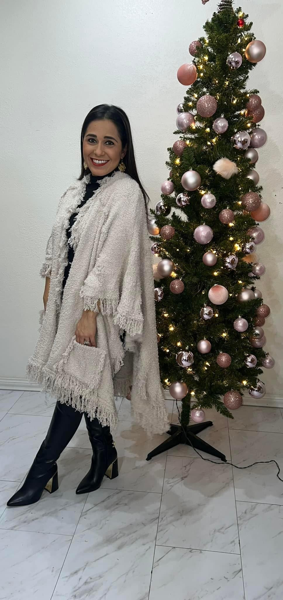 Cream Poncho