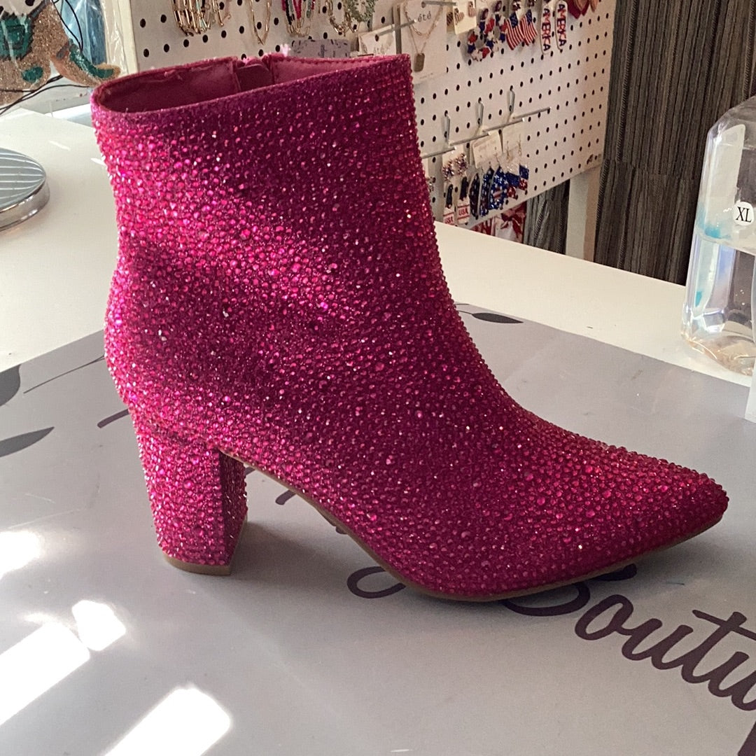 Fuchsia bling boots