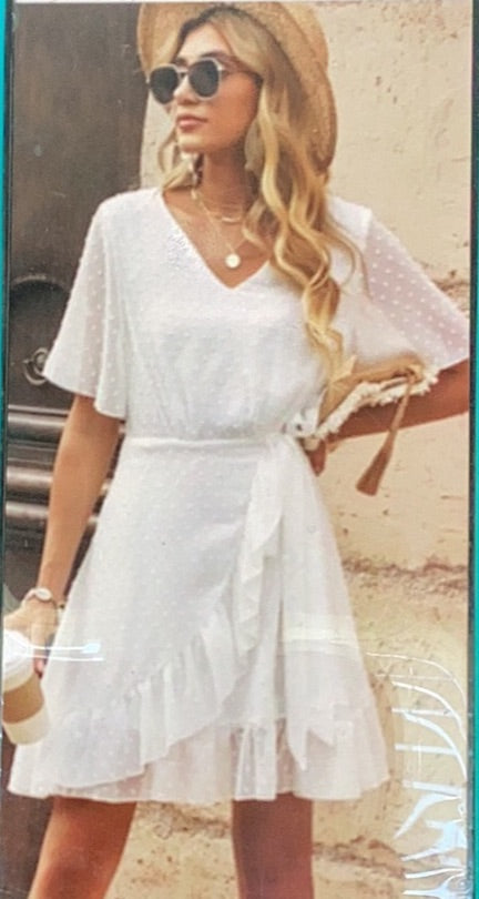 V-neck white