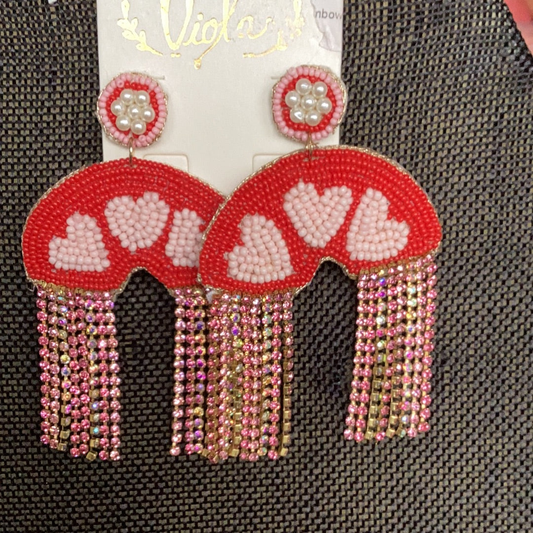 Red earrings