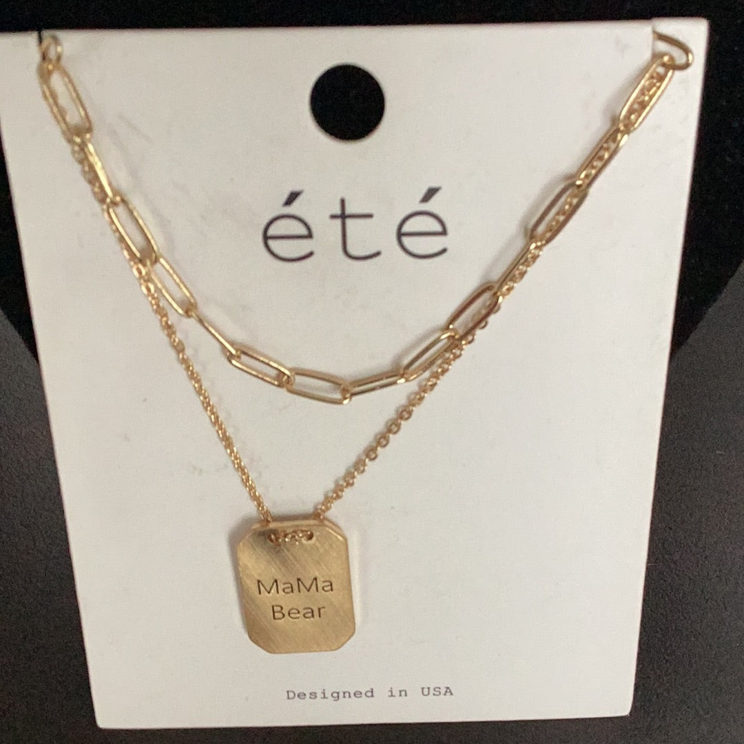 Mama bear necklace
