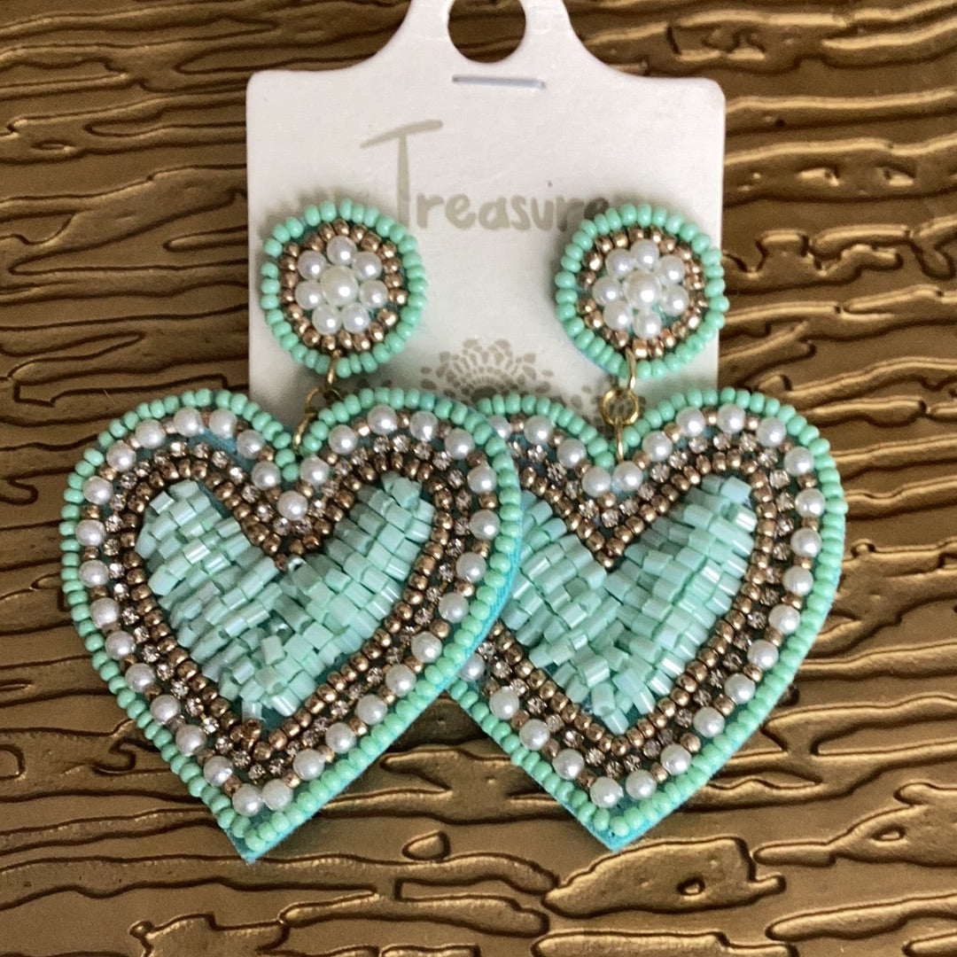 Light green earrings