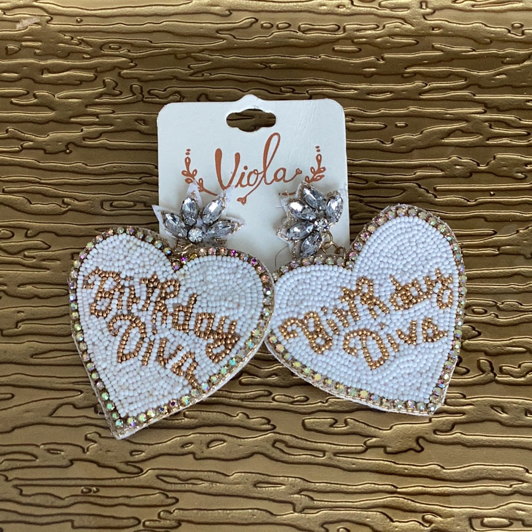 Birthday earrings