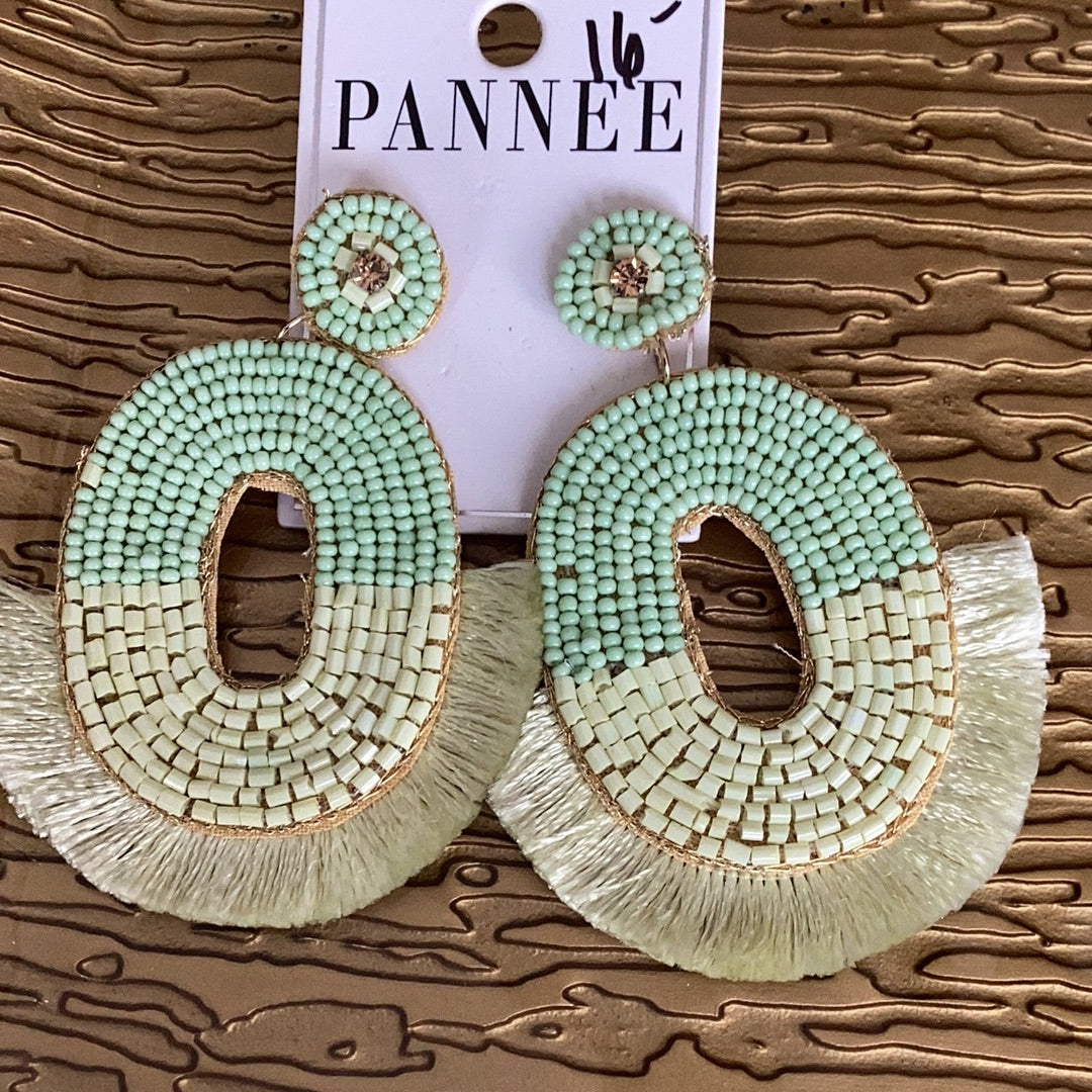 Light green earrings