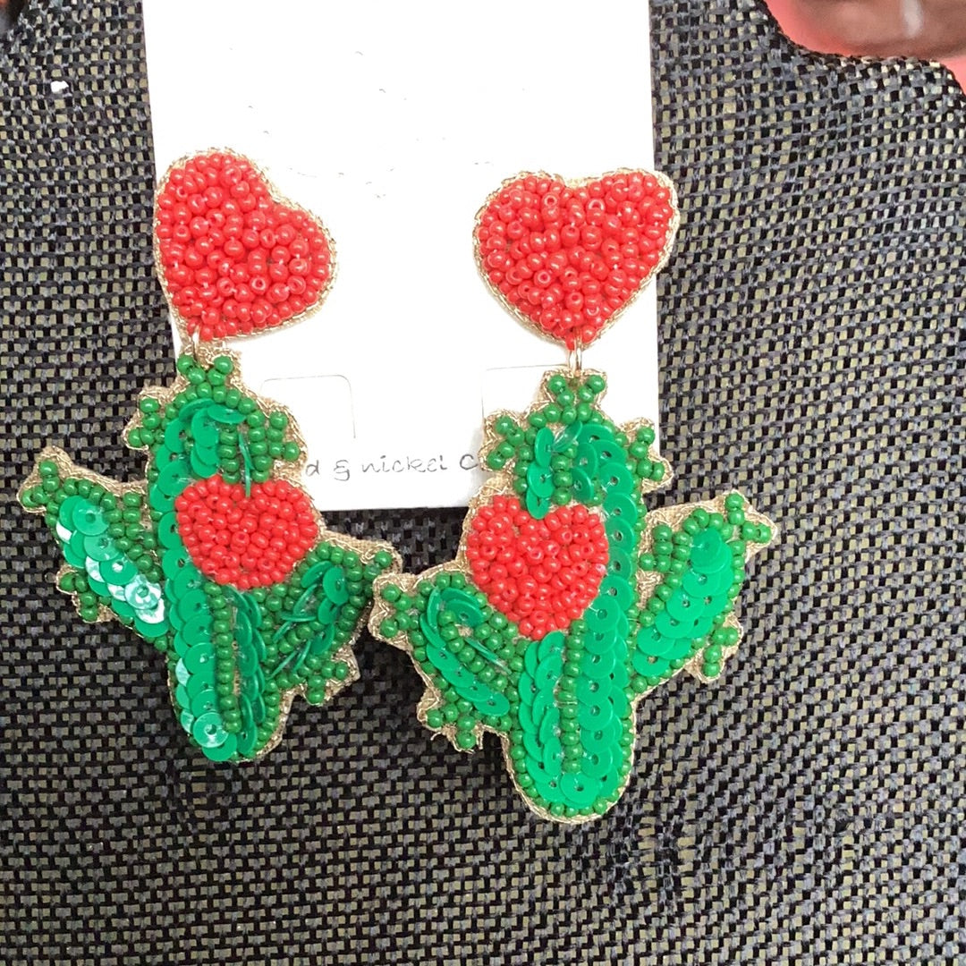 Cactus earrings