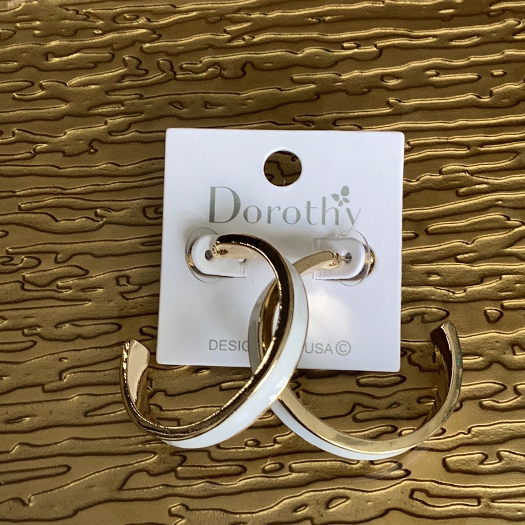 White earrings