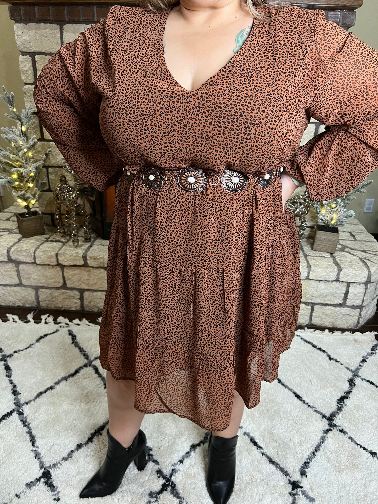 Cheetah Dress plus size