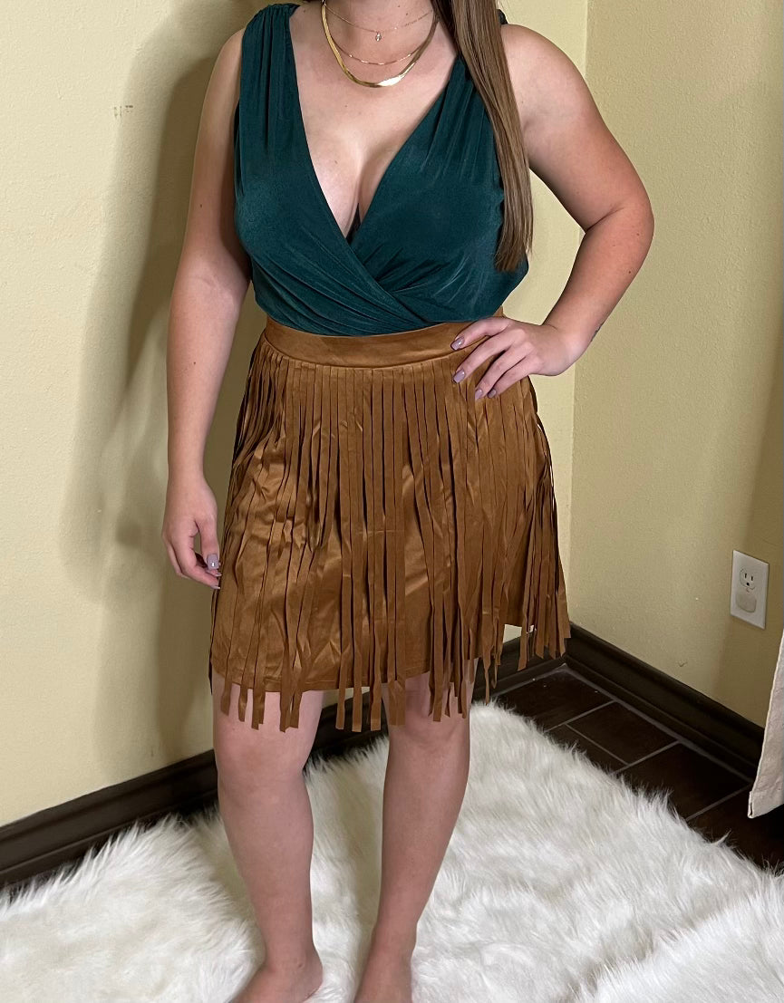 Fringe shade skirt