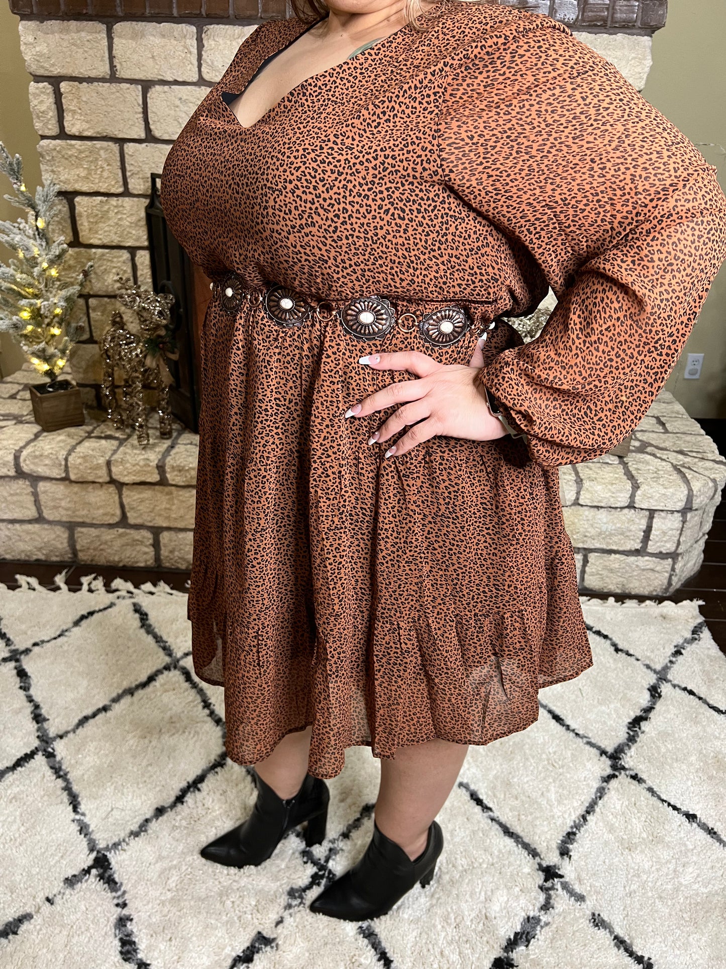 Cheetah Dress plus size