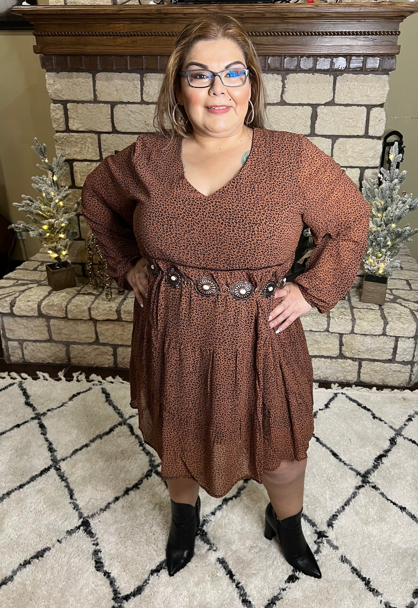 Cheetah Dress plus size