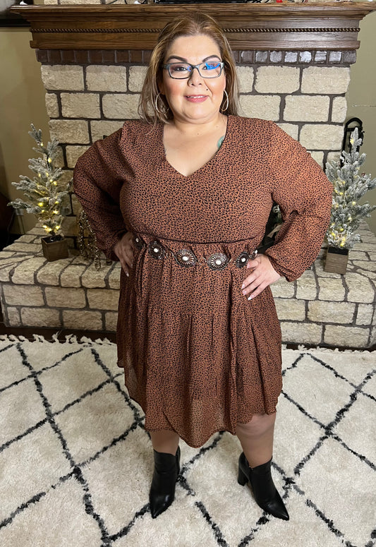 Cheetah Dress plus size