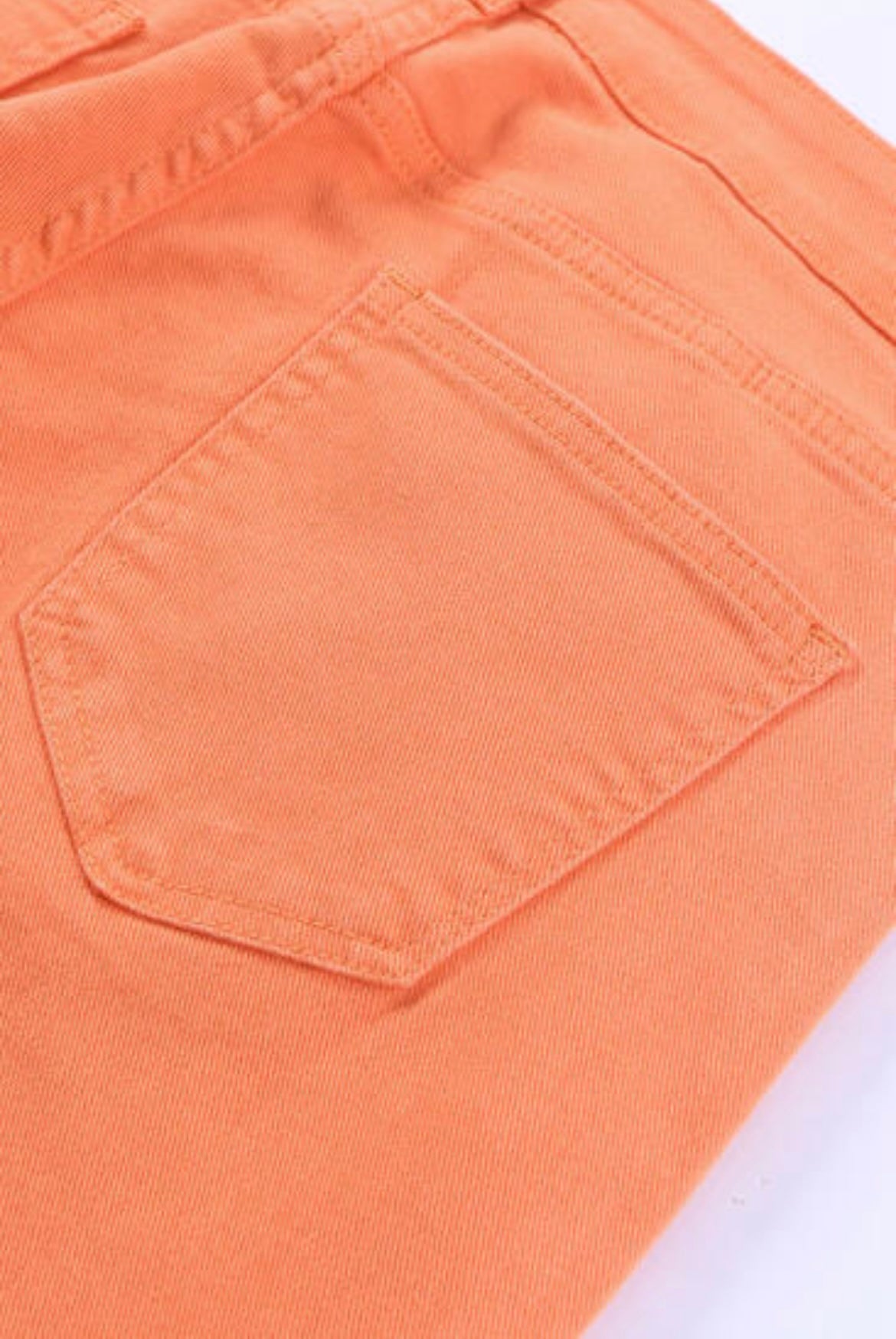 Orange Straight Wide-leg Jeans