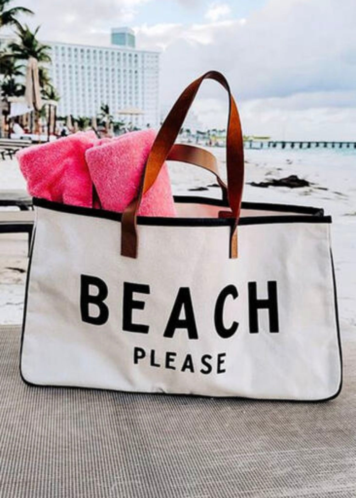 BEACH PLEASE Tote Bag