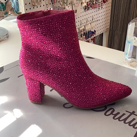 Fuchsia bling boots