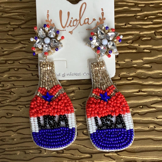 Patriotic earrings